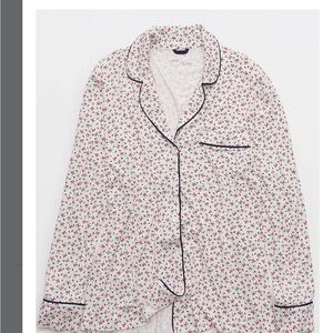 American Eagle Outfitters Floral Pajama Top - White and Red